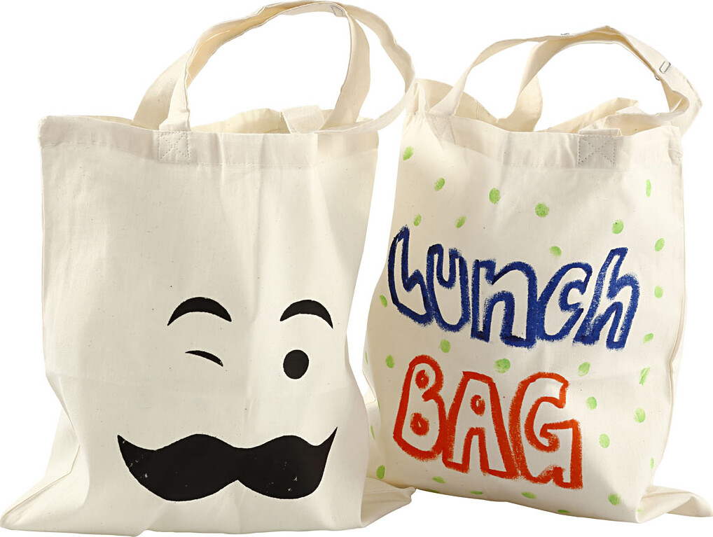 Diy Mulepose Til Male På - Uden Tryk - 30X33 Cm - Lys Natur