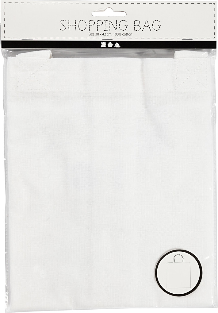 Diy Mulepose Til Male På - Uden Tryk - 38X42 Cm - Hvid