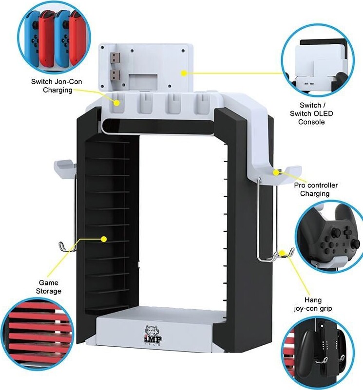 Switch Stand Til Switch Og Switch Oled Oplader Og Holder Se tilbud og køb på Gucca.dk