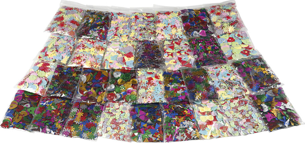 Glitter Drys Og Pailletter - Blandet - 32X25 G