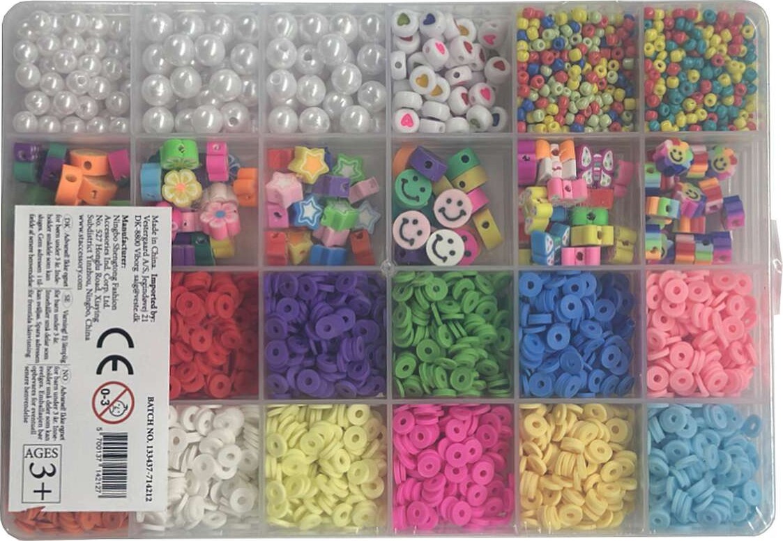 Multi Perlemix 3-10Mm 20 Farver - Pearl N Fun