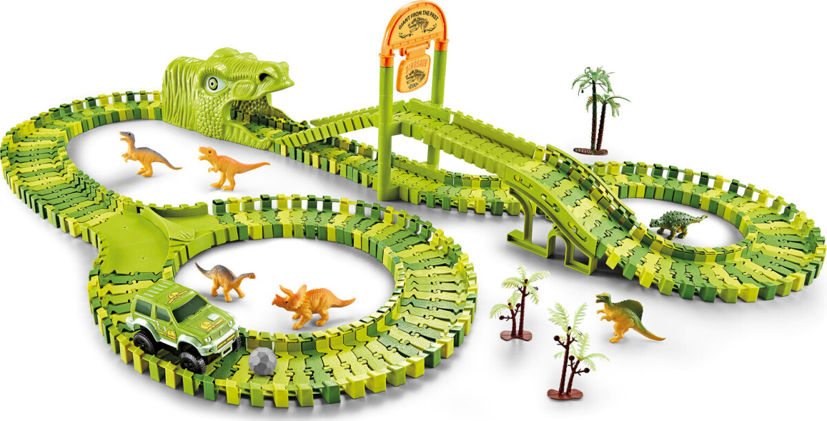 Dino Multi Track - Dinosaur Bilbane Legesæt - Vn 41747