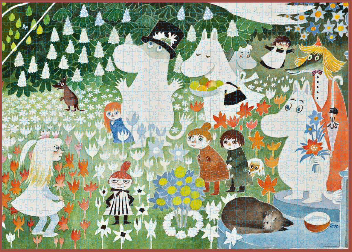 Mumi Puslespil - 1000 Brikker - Blomsterhave