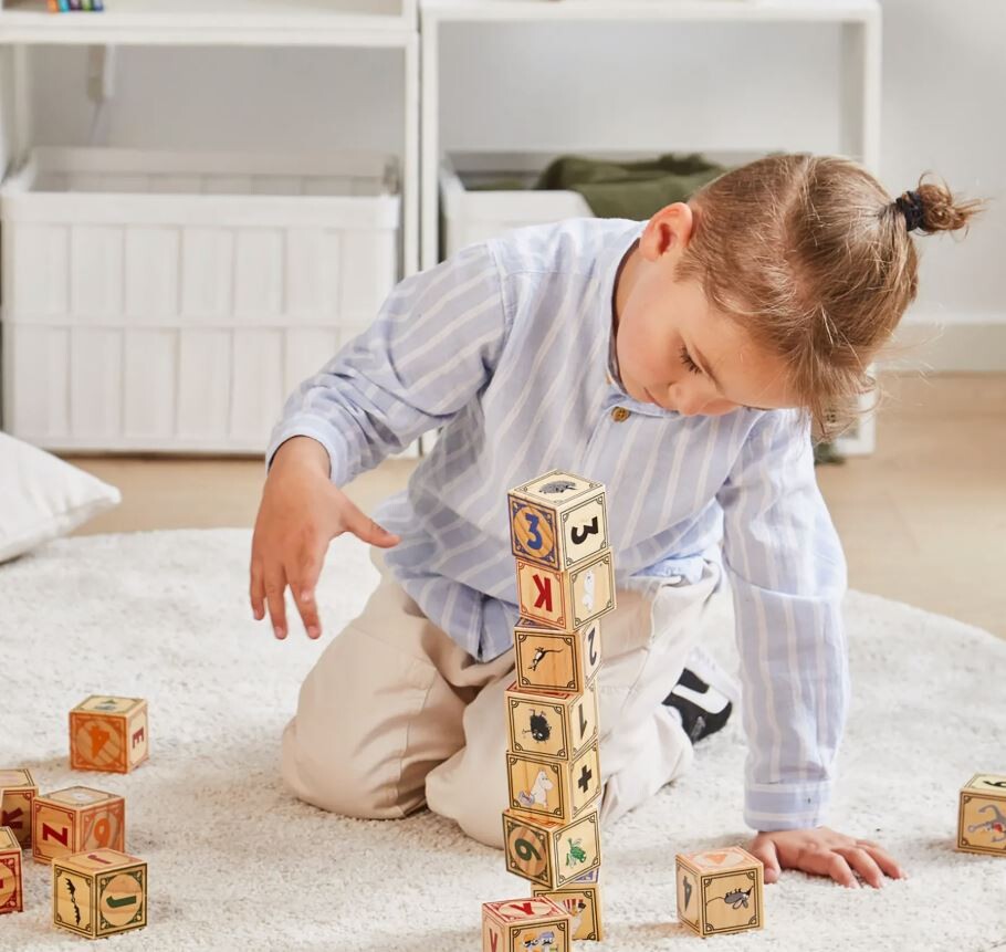 Mumi Abc Træklodser Med Bogstaver Til Baby - Alfabet