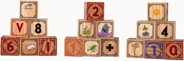 Mumi Abc Træklodser Med Bogstaver Til Baby - Alfabet