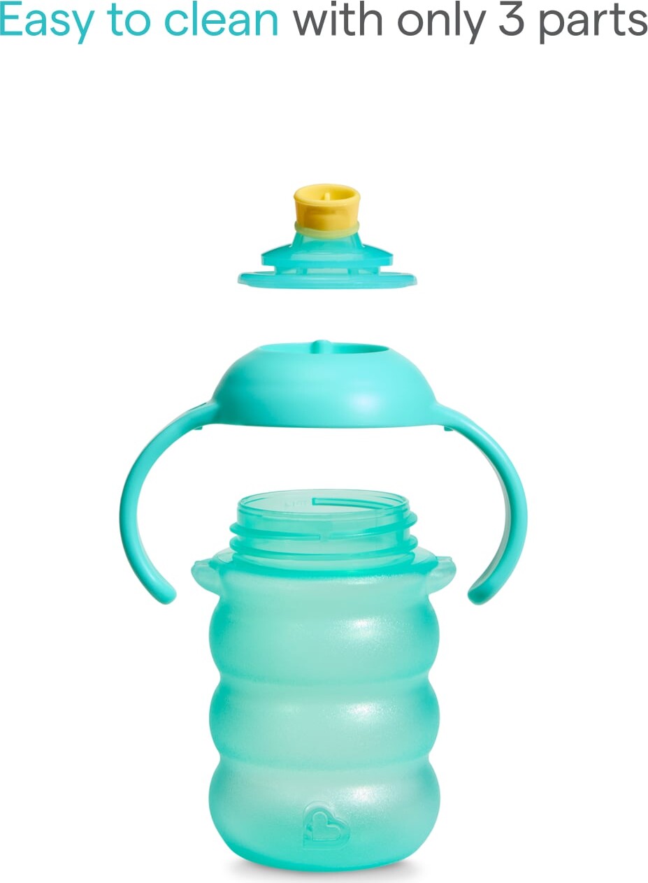 Munchkin - 2Pk Click Lock Bite-Proof Trainer Cup 6M - Bluegreen - 240 Ml