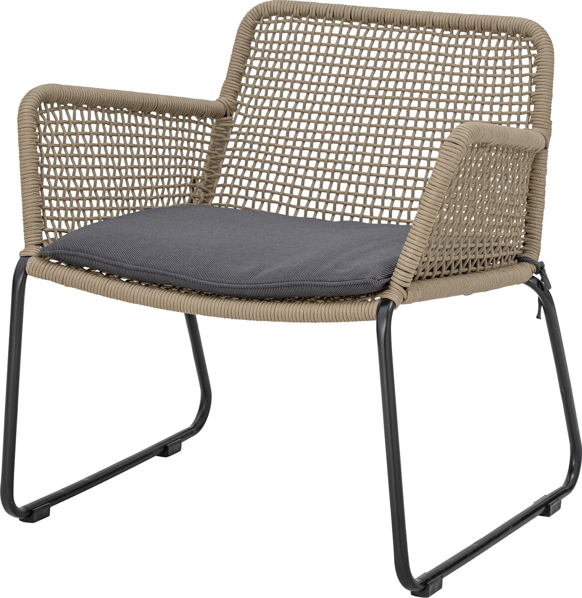Bloomingville - Mundo Loungestol - Brun - Metal Flet