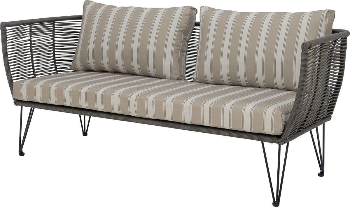 Bloomingville - Mundo Sofa - Grøn - Metal - Havesofa - Flet