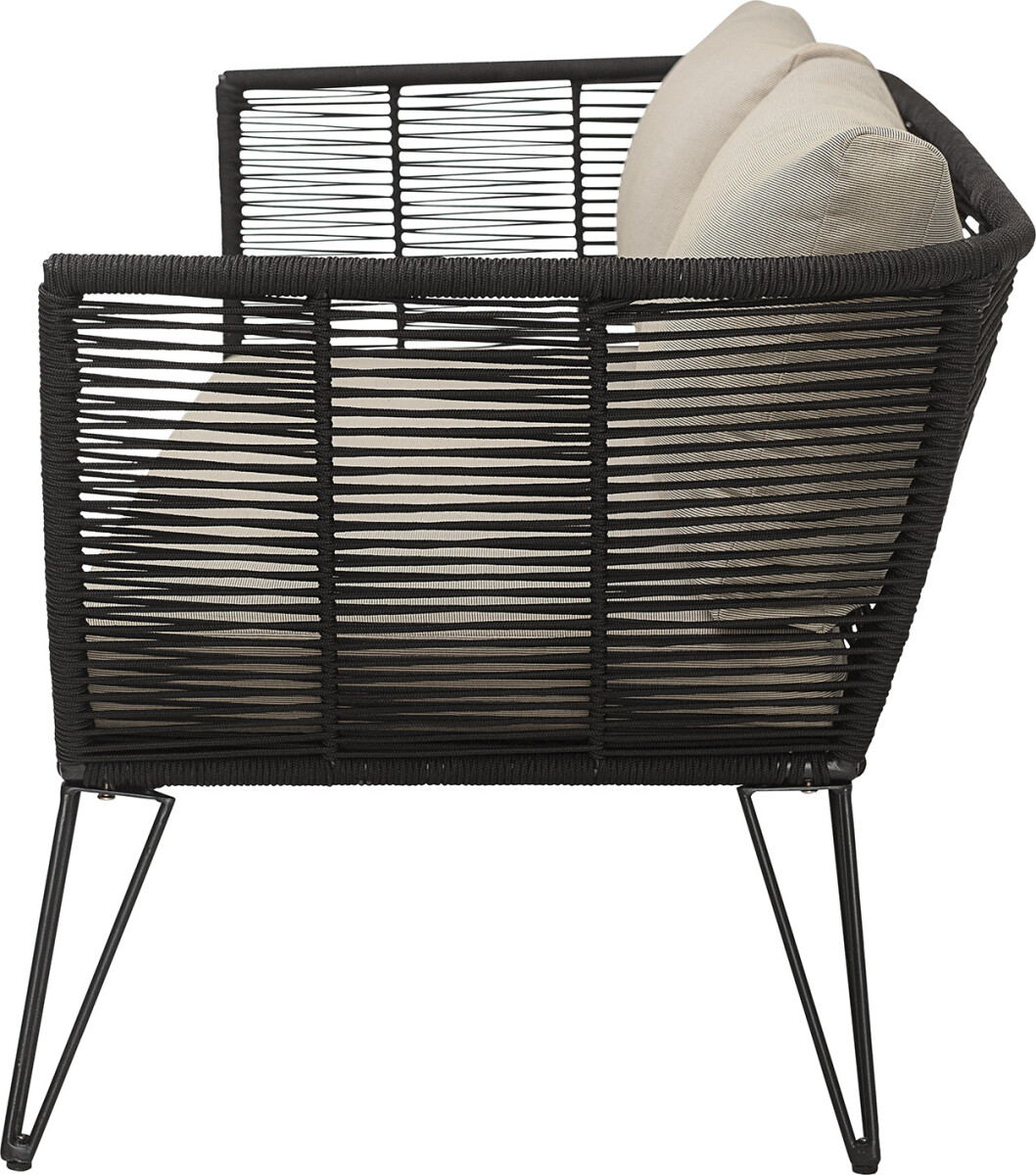 Bloomingville - Mundo Sofa - Sort - Metal - Havesofa - Flet