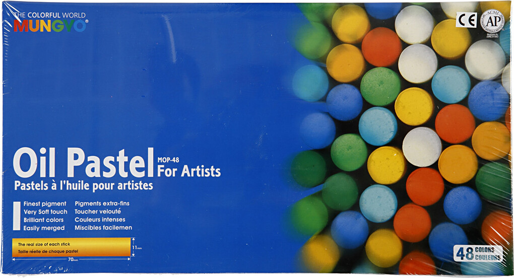 Mungyo - Oil Pastels - Oliekridt - 70X11 Mm - Flere Farver - 48 Stk