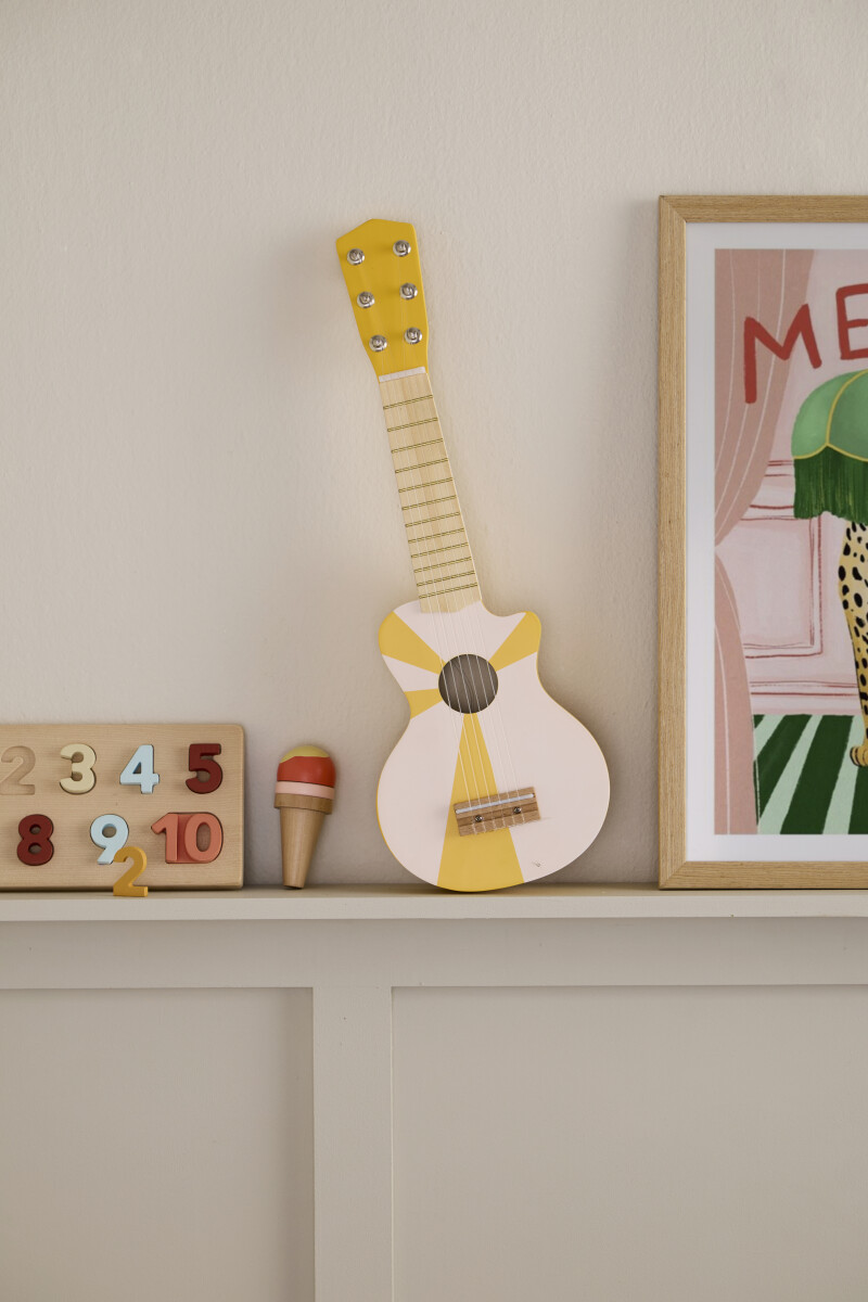 Music - Børneguitar Gulhvid M 6 Strenge - 1000954