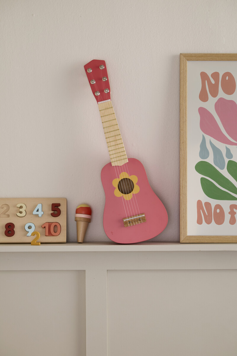 Music - Børneguitar Lyserød M 6 Strenge - 1000951