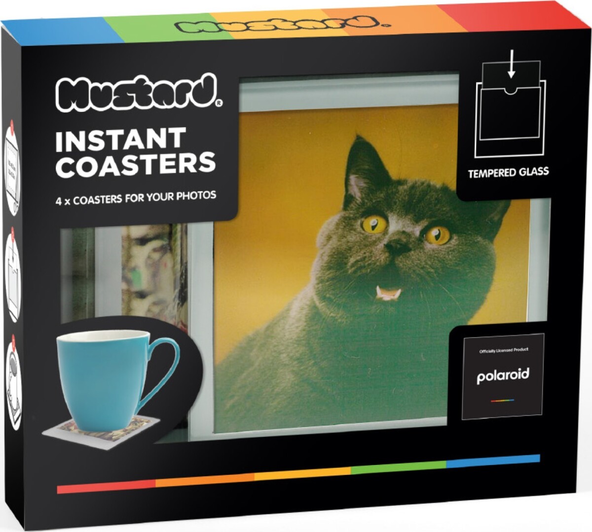 Mustard - Polaroid Instant Coasters - 10 Cm X 10 Cm