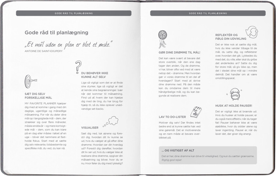 My Favorite Planner - Udateret Evighedskalender - Koboltblå