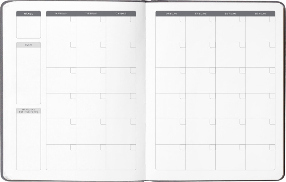 My Favorite Planner - Udateret Kalender Bog - Varm Grå