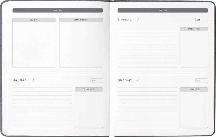 My Favorite Planner - Udateret Kalender Bog - Varm Grå