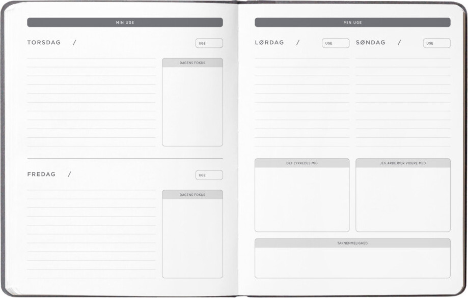 My Favorite Planner - Udateret Kalender Bog - Varm Grå