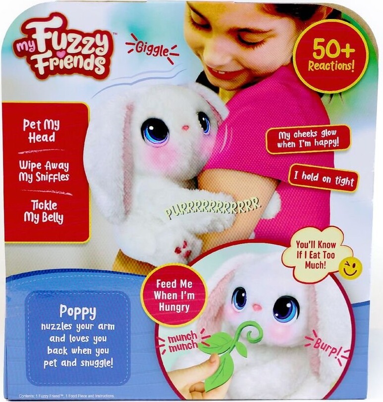 My Fuzzy Friends - Kaninen Poppy - Interaktiv Bamse Med Lyd
