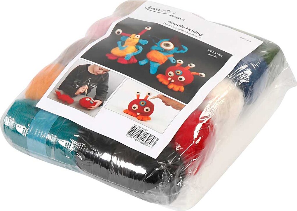 Nålefiltning Startsæt - Assorterede Farver