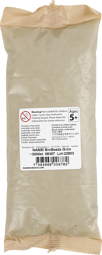 Rør Perler Til Perleplader - Medium - Grøn - 3000 Stk - Nabbi Biobeads