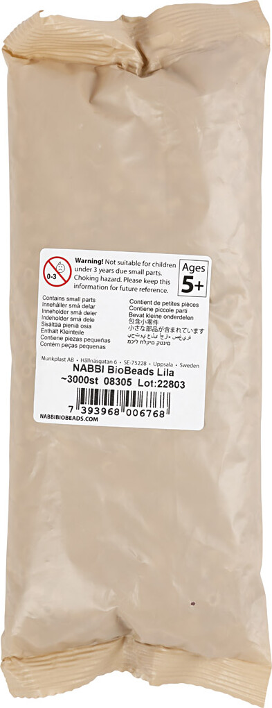 Rør Perler Til Perleplader - Medium - Lilla - 3000 Stk - Nabbi Biobeads
