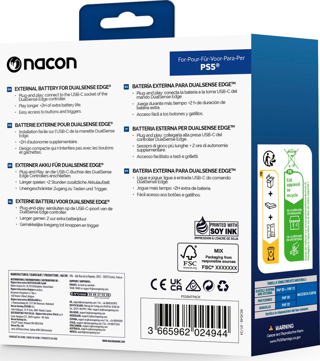 Nacon Battery Pack Black Ps5