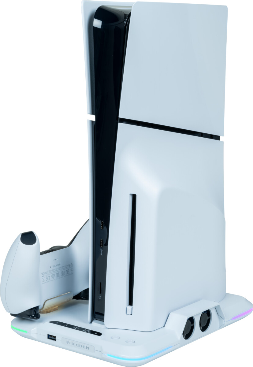 Nacon Charging Station With Fan Rgbusb Hubfan White Ps5 Slim