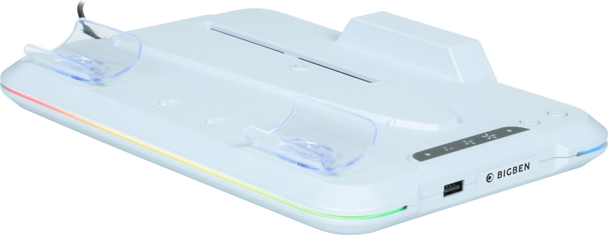 Nacon Charging Station With Fan Rgbusb Hubfan White Ps5 Slim