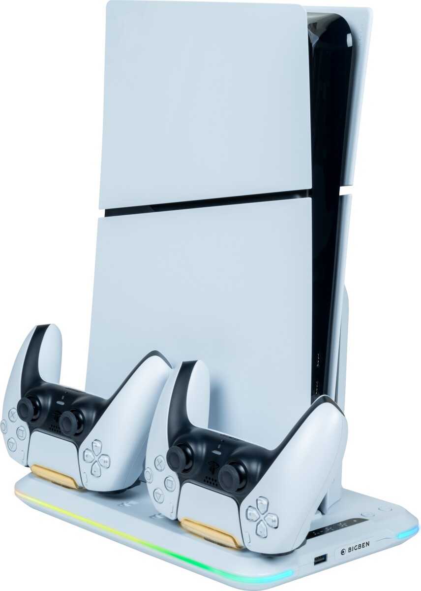 Nacon Charging Station With Fan Rgbusb Hubfan White Ps5 Slim