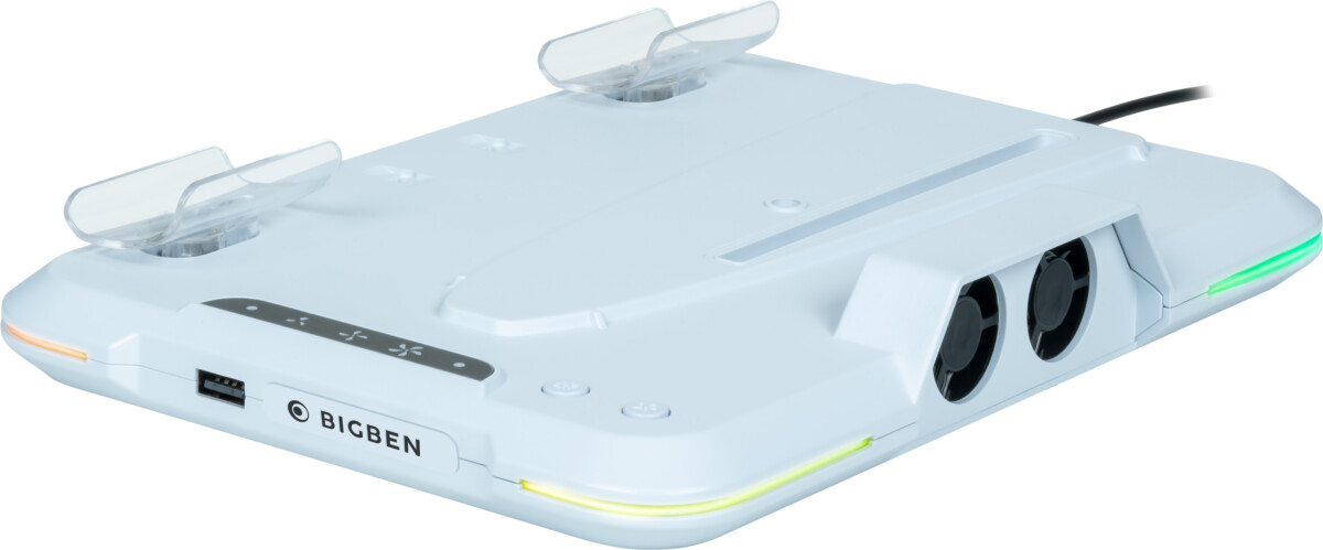 Nacon Charging Station With Fan Rgbusb Hubfan White Ps5 Slim