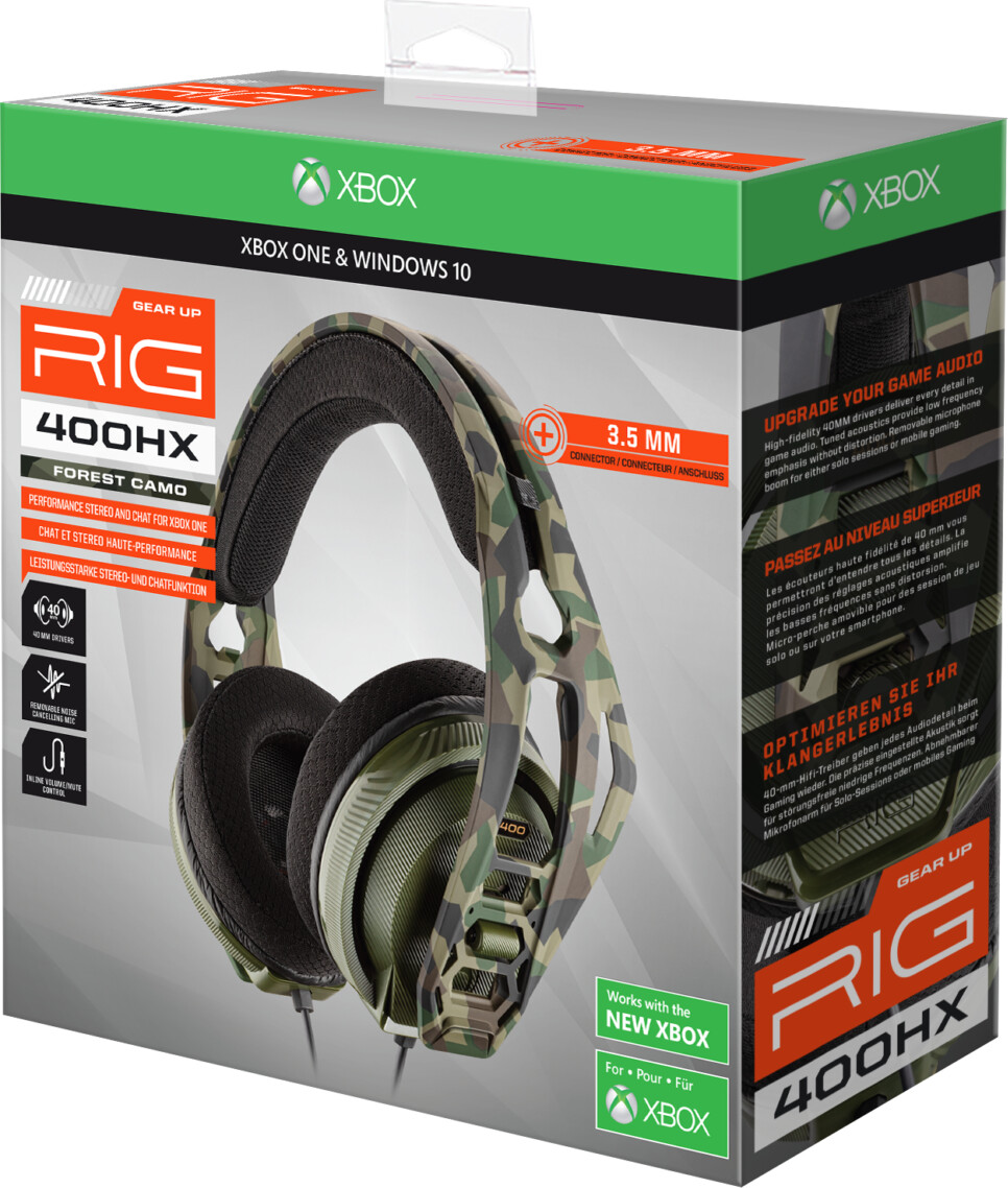 Nacon Rig 400Hx Headset Camo Forest Wired Pcmac Mobile