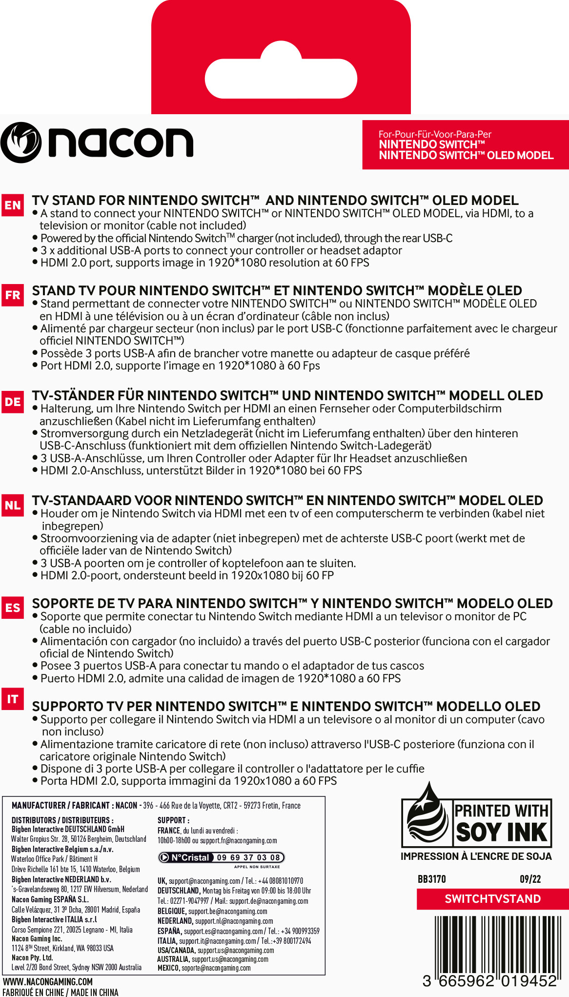 Nacon Switch Tv Stand Nintendo Switch