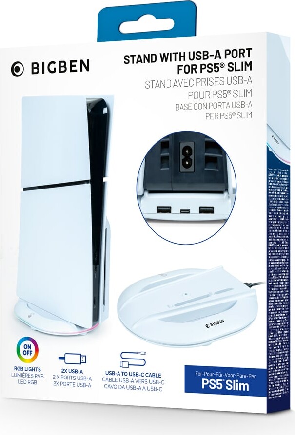 Nacon Vertical Hub Station Rgb White Ps5 Slim