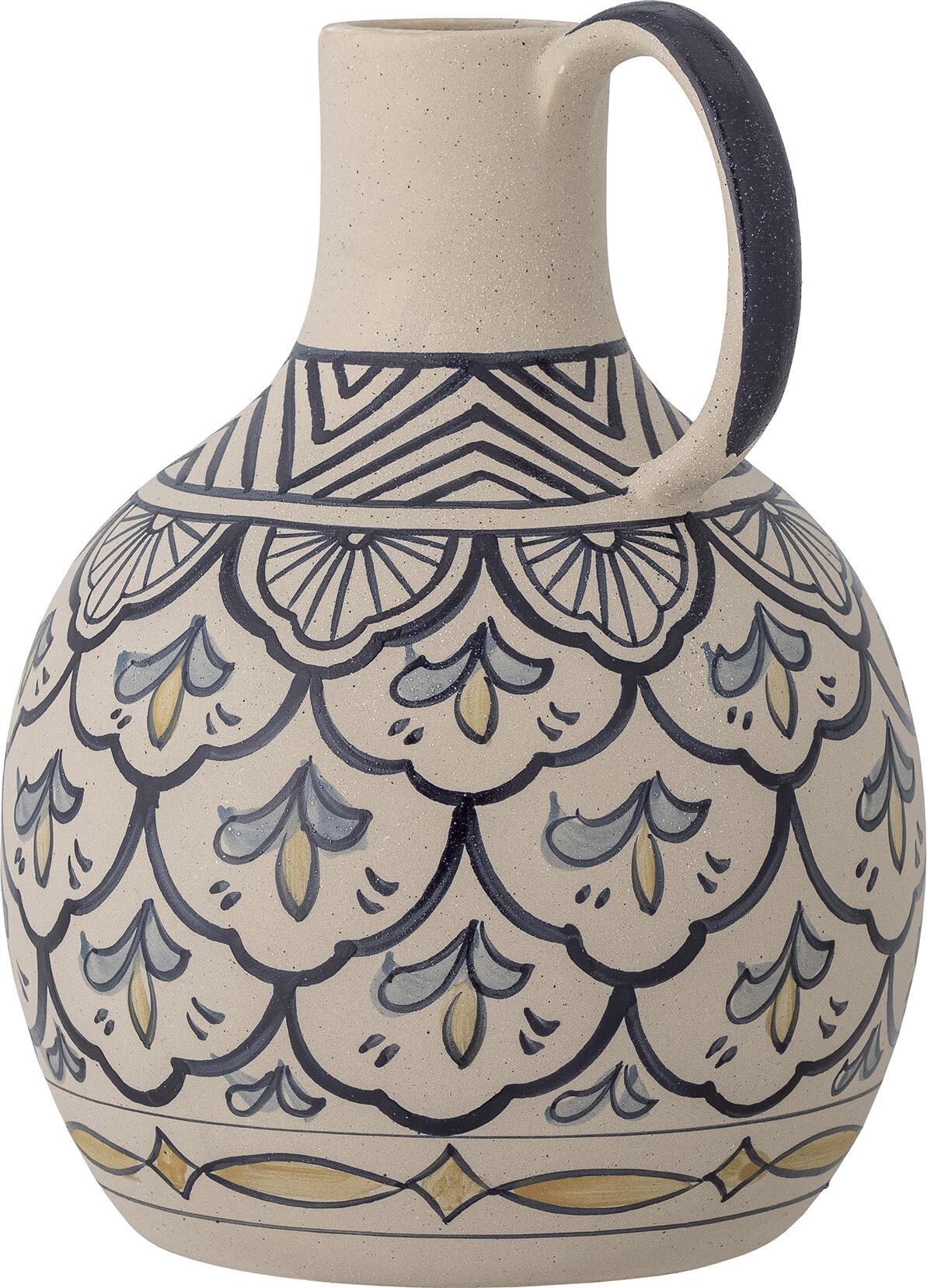 Bloomingville - Nadya Vase Kande - Blå - Stentøj - H 27 Cm