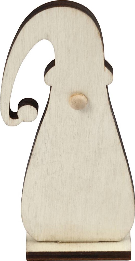 Næsenisser I Træ - Julepynt - 10X4 5 Cm - 3 Stk