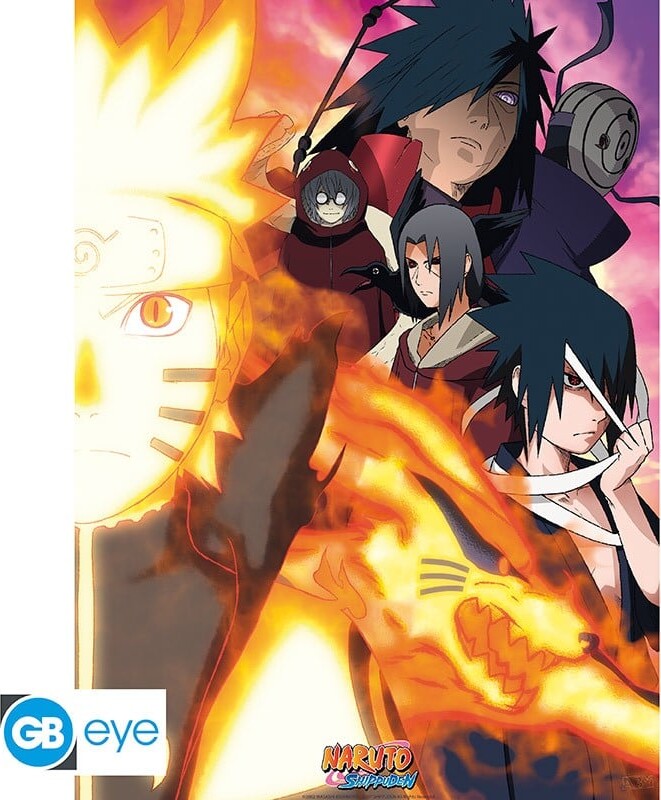 Naruto Shippuden Plakater - Chibi - 2 Stk - 52X38 Cm