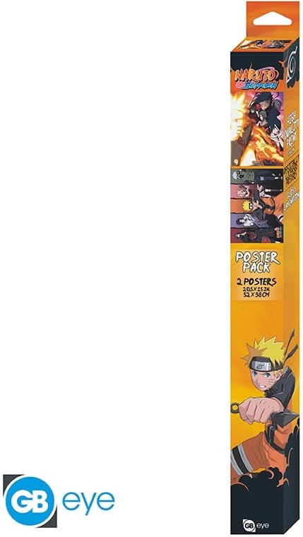 Naruto Shippuden Plakater - Chibi - 2 Stk - 52X38 Cm