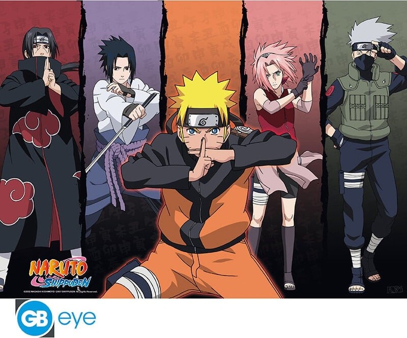 Naruto Shippuden Plakater - Chibi - 2 Stk - 52X38 Cm