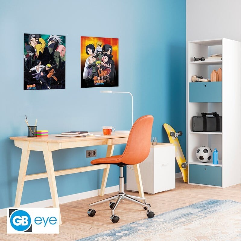 Naruto Shippuden Plakater - Ninjas - 2 Stk - 52X38 Cm