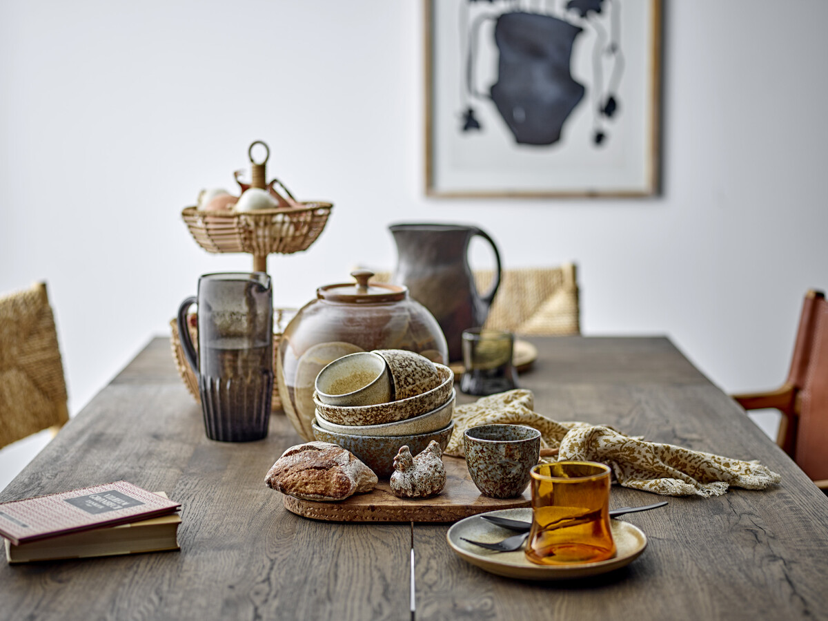 Bloomingville - Nasib Krukke Med Låg - Brun - Stentøj Keramik