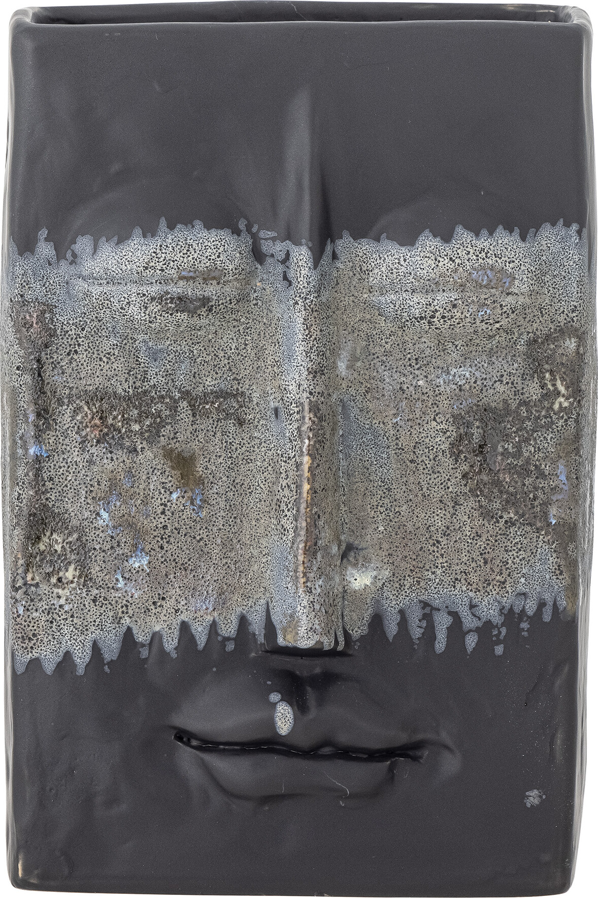 Bloomingville - Nasru Vase - Sort - Stentøj - H 22 Cm