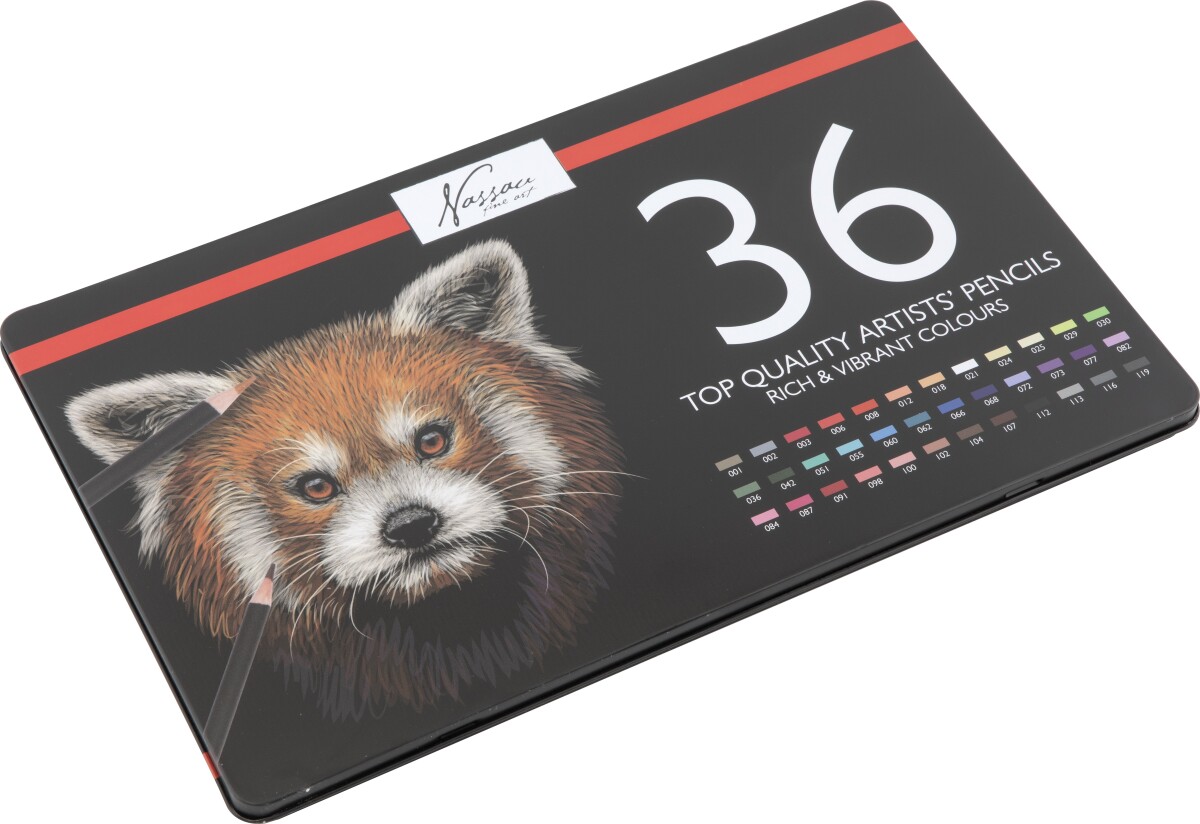 Nassau Fine Art - Farveblyanter I Æske - 36 Stk