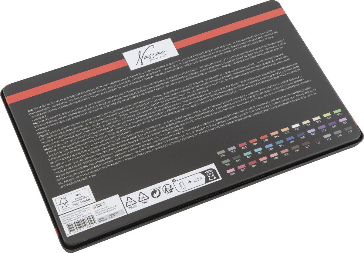 Nassau Fine Art - Farveblyanter I Æske - 36 Stk