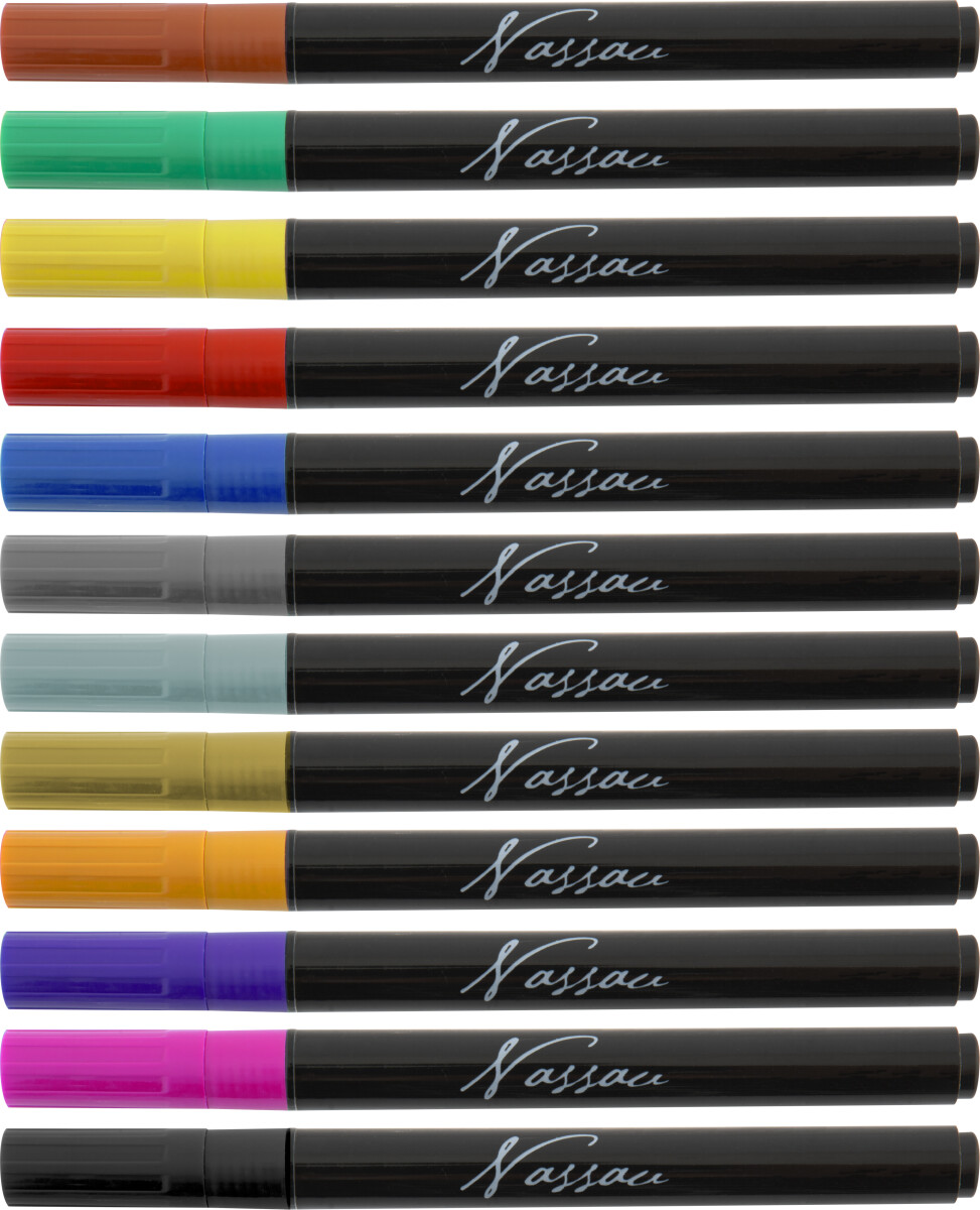 Nassau - Glass Porcelain Markers 12Pcs Ar0139