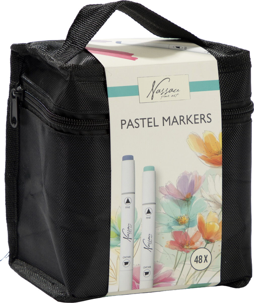 Nassau - Pastel Round Dual Markers 48 Pcs Ar017003