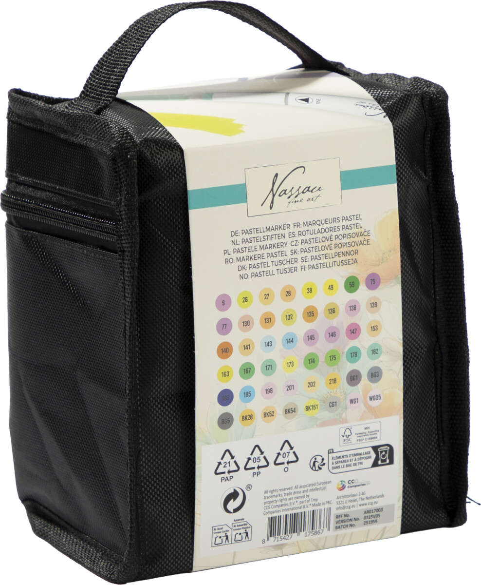 Nassau - Pastel Round Dual Markers 48 Pcs Ar017003