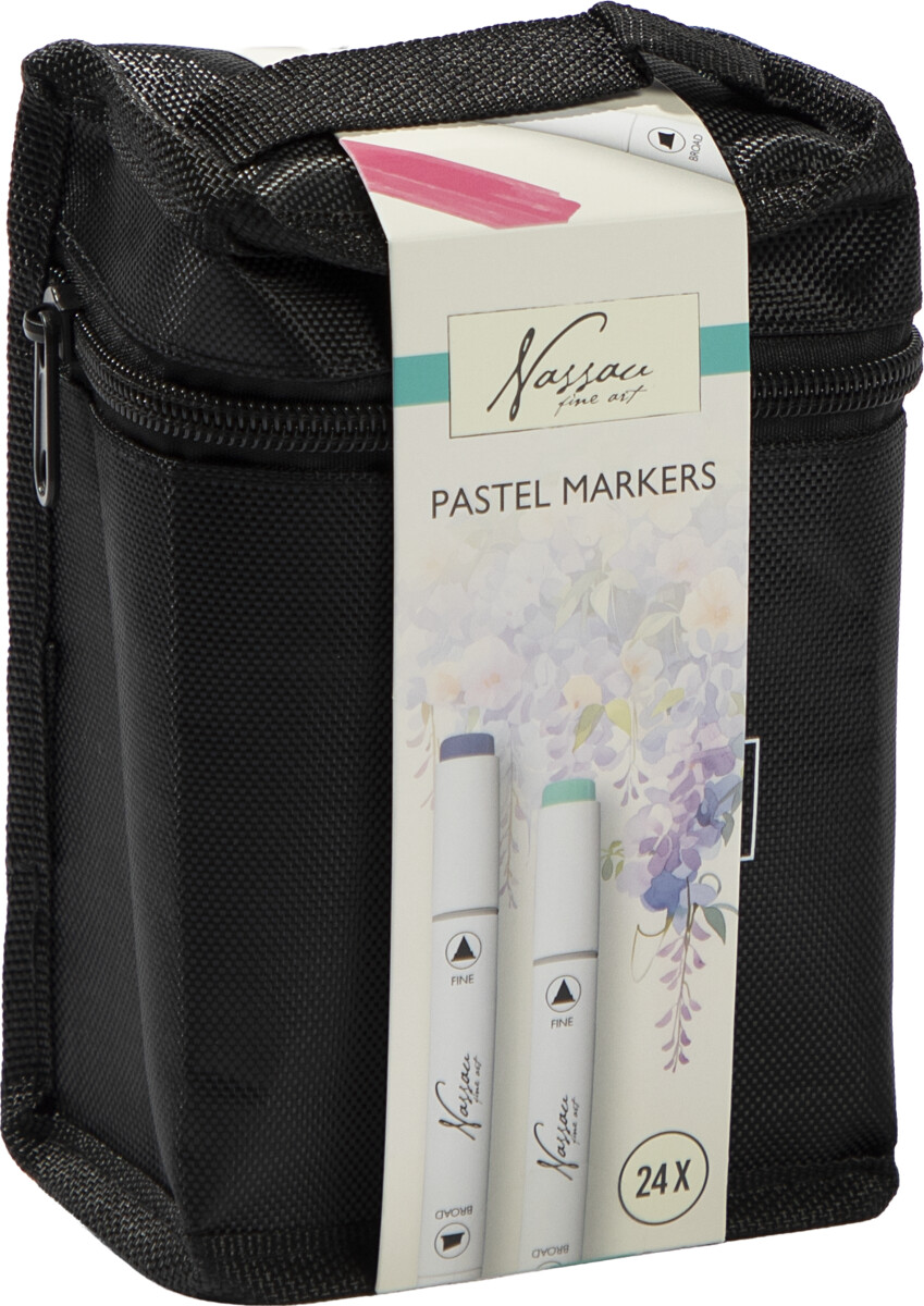 Nassau Fine Art - Pastel Dual Markers - 24 Tusser I Taske