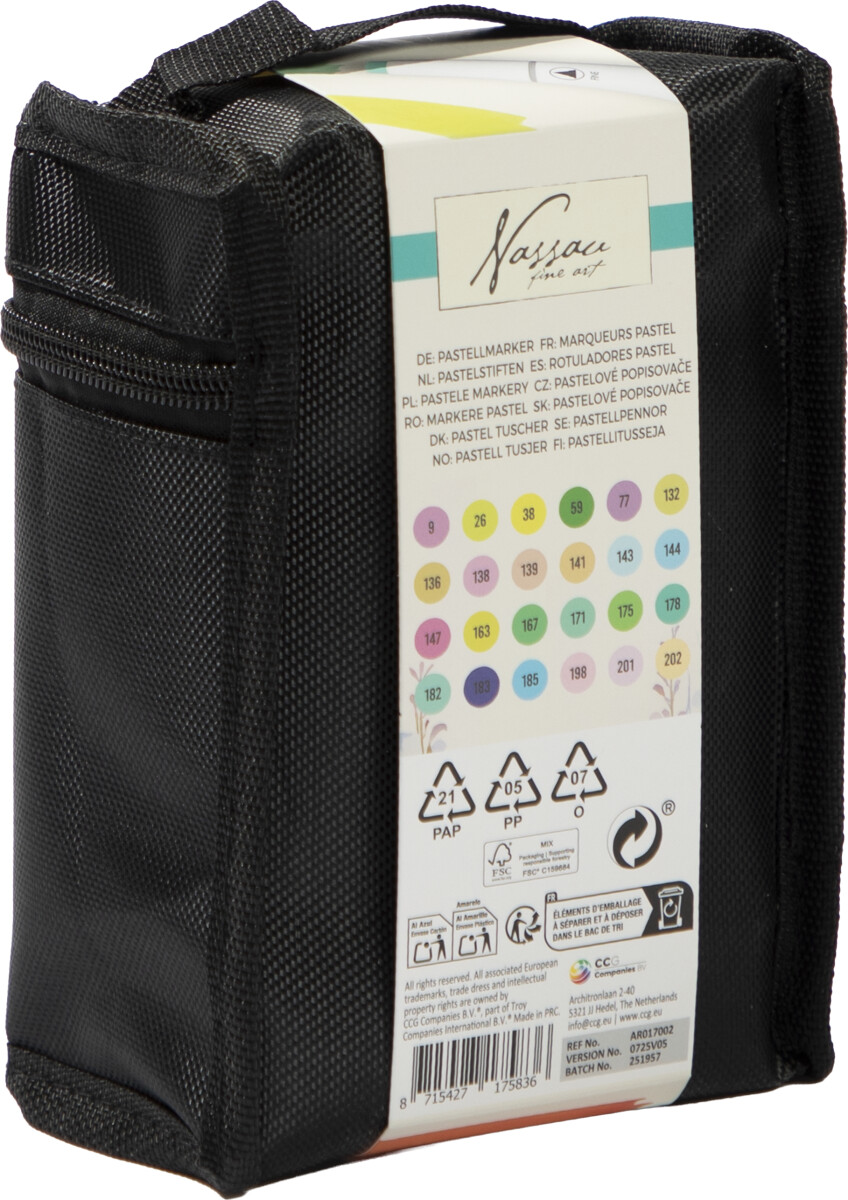 Nassau Fine Art - Pastel Dual Markers - 24 Tusser I Taske