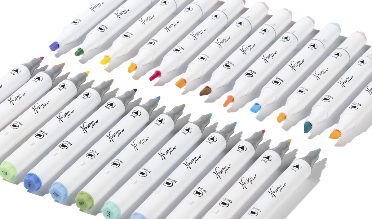 Nassau Fine Art - Pastel Dual Markers - 24 Tusser I Taske
