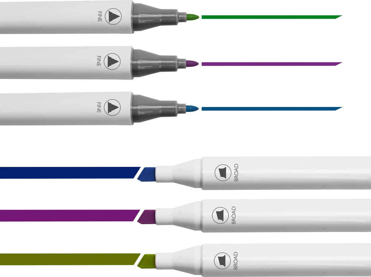 Nassau Fine Art - Dual Markers Tusser I Trææske - 36 Stk